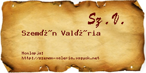 Szemán Valéria névjegykártya